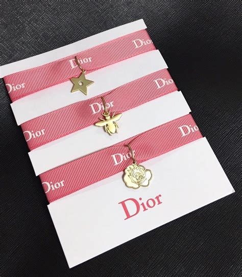 dior ribbon pink|Dior ribbon bracelet.